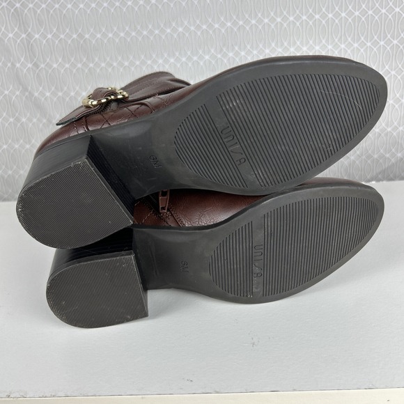 Ankle Booties Women's 6 Ankle Zip Buckle Boots Quilted Fall Fashion Boho Lagen - Picture 8 of 8